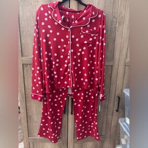 Kate Spade Red and White Polka Dot Set